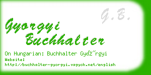 gyorgyi buchhalter business card